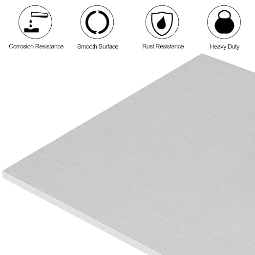 2Pack 6061 T651 Aluminum Sheet Metal 4 x 8 x 1/4 Inch Plain Thin Aluminum Plate Welding Practice kit for Beginners, Heat Treatable Rectangle 6MM Aluminum Metal Plate for Welding, Industrial