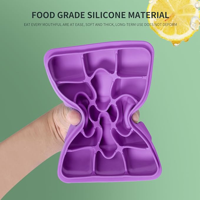 Tvmania Ice Cube Trays Set of 2, 15-Cube Silicone Molds - Image 5