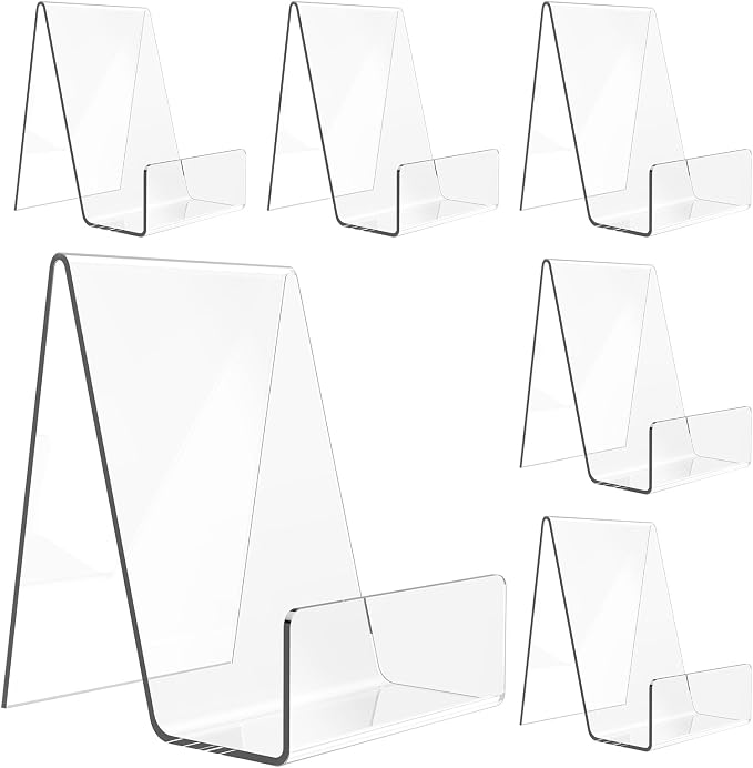 6 Pack Acrylic Book Stand, Easel Stand by Aredpoook