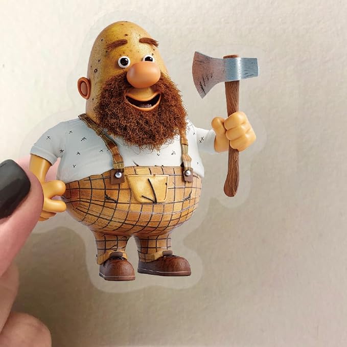 50PCS Funny Potato Meme Stickers Pack – Waterproof Clear Cute 3D Cartoon Potato - Image 3