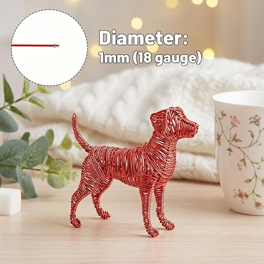 18 Gauge Aluminum Craft Wire, 165 Feet 1mm Bendable Metal Wire - Image 3