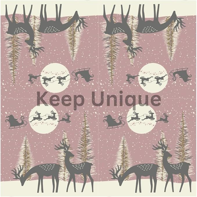 20-ct 13x13 Christmas Paper Decoupage Napkins, 3-Ply Servilletas Tissue Napkin for Dinner and Parties, Disposable Napkins (Santa Sleigh)