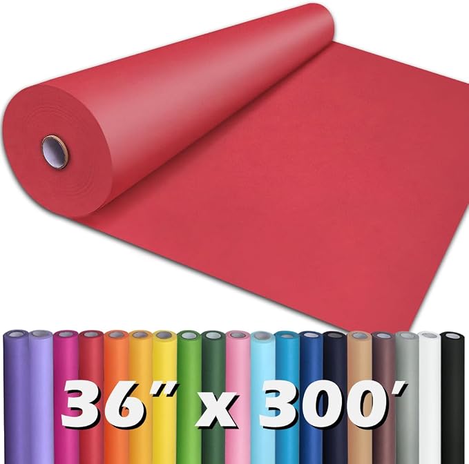 PerkHomy Red Kraft Paper Roll 36" x 3 by PerkHomy