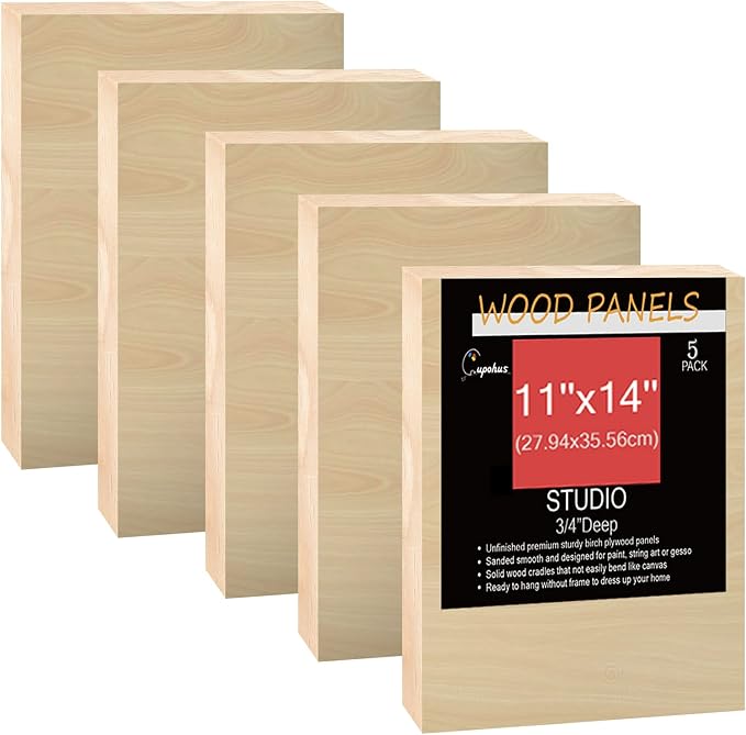 Cupohus Unfinished Birch Wood Boards Canvas by Cupohus