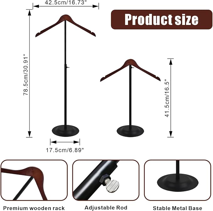 4 Pack T Shirt Display stand, Adjustable T shirt Shoulder Stand - Image 2