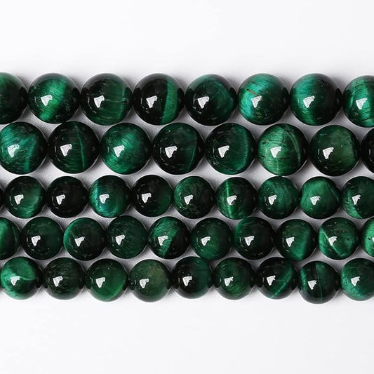 90PCS 4mm Top AAA Green Tiger Eye Beads Natural Stone Round Loose Beads for Jewelry Making DIY Bracelet,Necklace, Earrings 15" Inch (Green Tiger Eye Stone, 4mm)