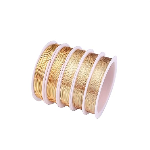 KC Gold Copper Wire 0.6mm Bead Cord for Bracelet Necklace Charm Beading Jewelry Making 16yard