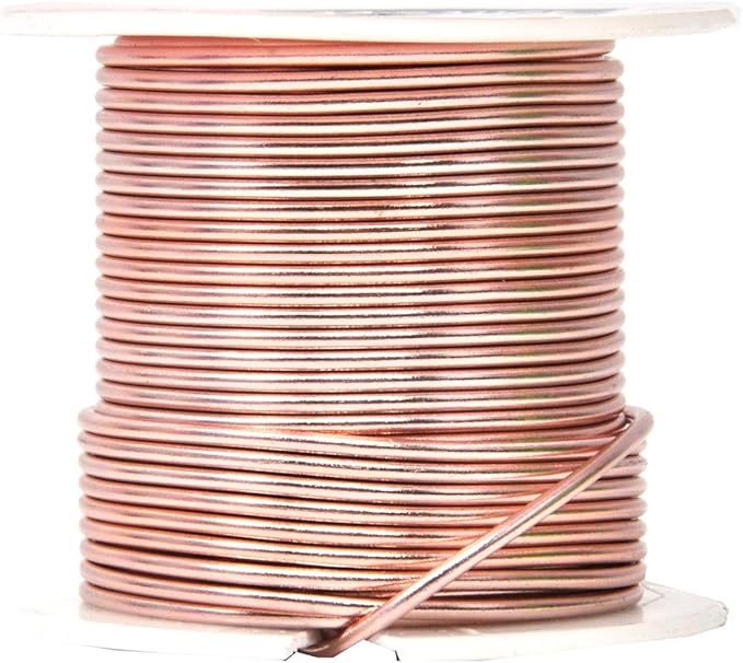 Mandala Crafts 14 Gauge Anodized Aluminum Craft Wire for Jewelry Making – 330 FT Colored Flexible Silver Copper Purple Pink Brown Ice Blue Wire - Bendable for Bonsai Armature Crafting Sculpting