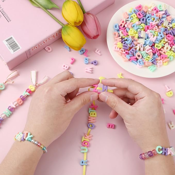 Augshy 700Pcs Large Alphabet Letter Beads - Image 4
