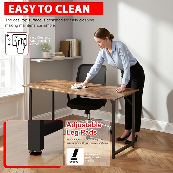 PayLessHere | 55 Inch Computer Desk | Vintage | Office Desk - Image 5