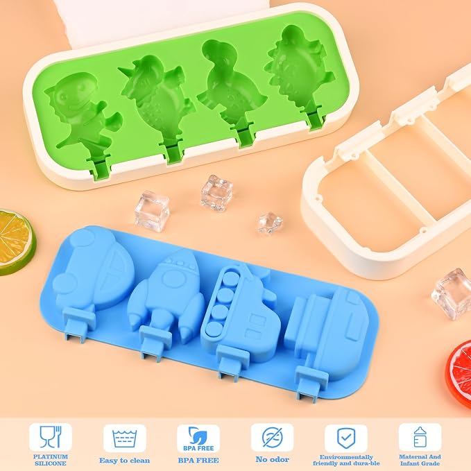 WMKGG Mini Cartoon Silicone Popsicle Molds - Image 2