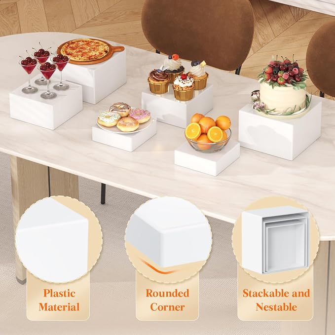 Lifewit Plastic Buffet Risers, Food Stand - Image 3