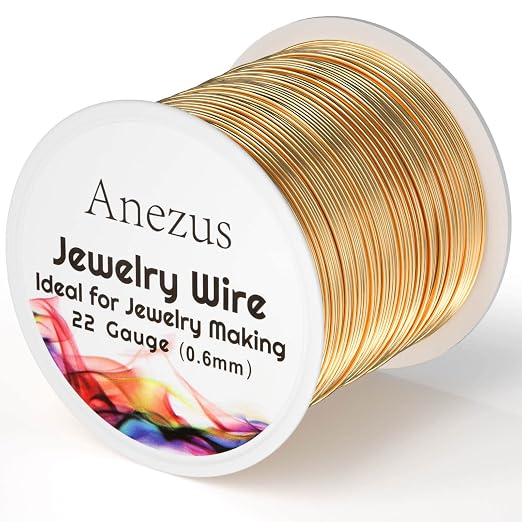 22 Gauge Jewelry Wire, Anezus Craft Wire Tarnish Resistant Copper Beading Wire by anezus