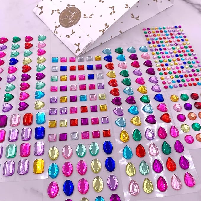Elwish 365pcs Round Jewels Stickers Gem Stickers Rhinestone - Image 3