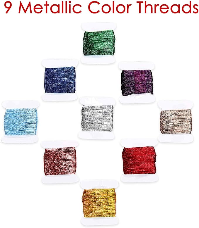 The Original 108-Color Embroidery Floss Kit – 99 Cotton & 9 Metallic Threads - Image 8