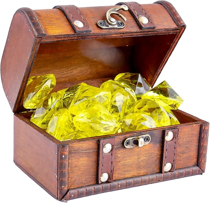 Niceup 26PCS Yellow Fake Diamonds Big Gem Toys, 1.5in Pool Diving Gems Acrylic - Image 4