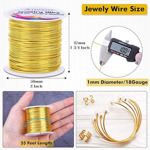 Jewelry Wire for Jewelry Making, Anezus Craft Wire Tarnish Resistant Copper - Image 2