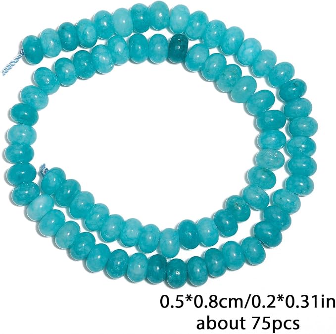 Songxi 5x8mm Amazonite Stone Rondelle Beads, Gemstone - Image 3