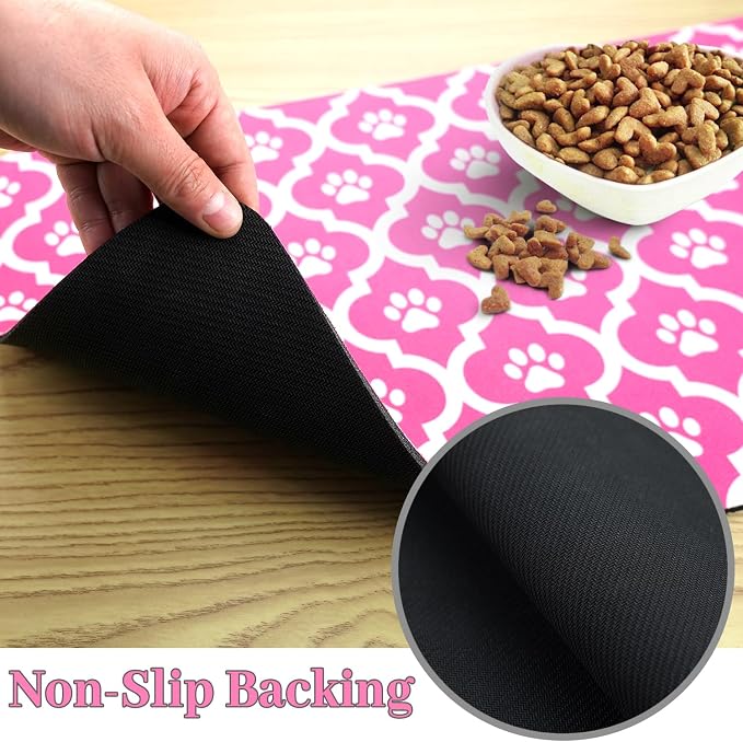 Dog Food Mat 24X32 Inch Pet Feeding Absorbent Mats - Image 5