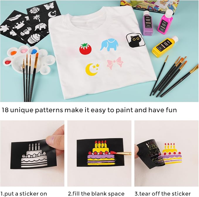 24 Colors Fabric Paint For Clothes Permanent, Soft Fabric Paint in Bottles - Image 3
