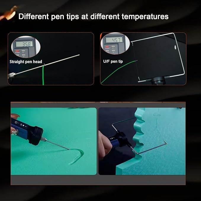 3 in 1 Hot Wire Foam Cutter Kit, Blue Foam Cutter Electric Foam Cutting Tool, Heated Foam Carving Knife Kit