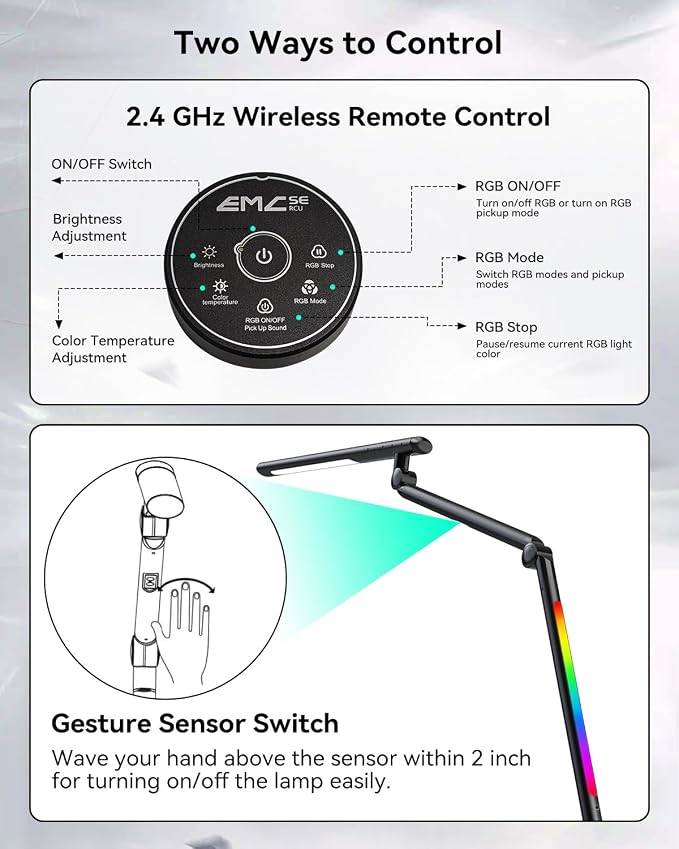 LED Desk Lamp with Clamp, 18W Architect Desk Lamp with Dual Light, Flexible 3 - Image 5