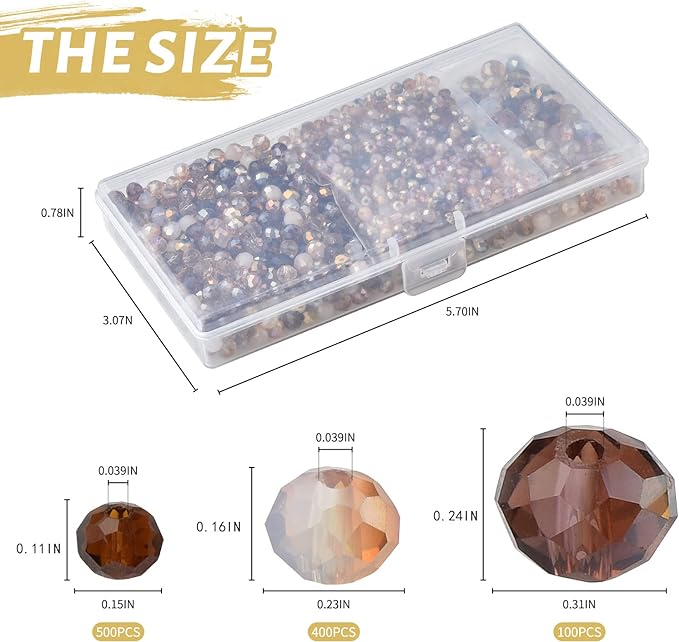 Faceted Rondelle Glass Beads for Jewelry Making AB Color 1000pcs Crystal Spacer - Image 2