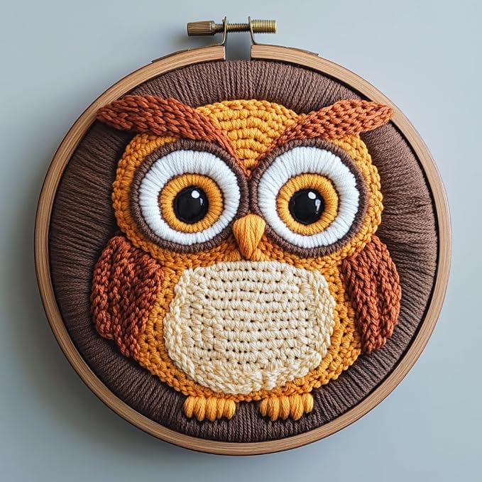 Punch Needle Kits Cute Owl Easy by Unknown