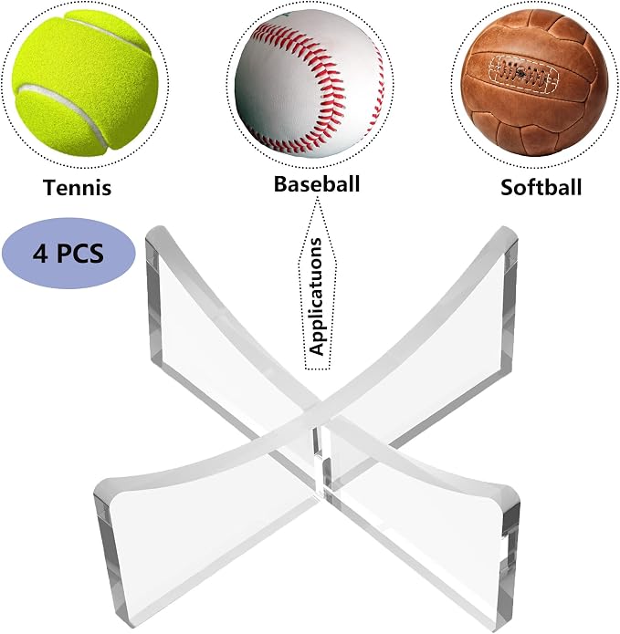 Ball Stand 4-Pack, Acrylic Display Stand - Image 3