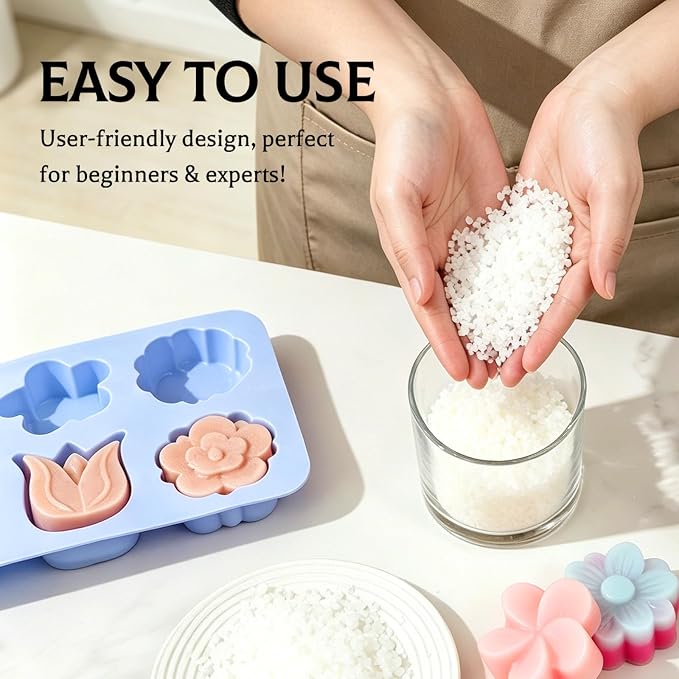 SJ Silicone Molds for Crafts, 2 Pack Tulip and Flower Soap Molds | 6 Cavities - Image 7
