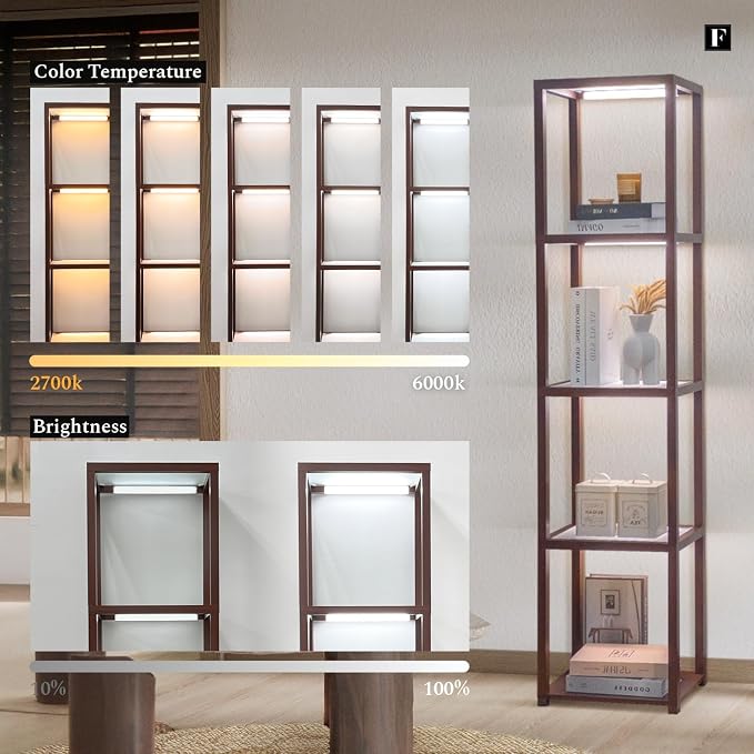 FENLO LED Display Shelf Unit – Dimmable Lighted Furniture - Image 3