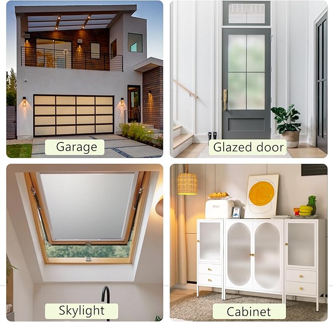 Frosted Glass Window Privacy Film - UV Sun Blocking Heat Control, Static Cling Removable & Reusable for Home, Bathroom, and Office (Frosted 35.4 Inch x 32.8 Feet)