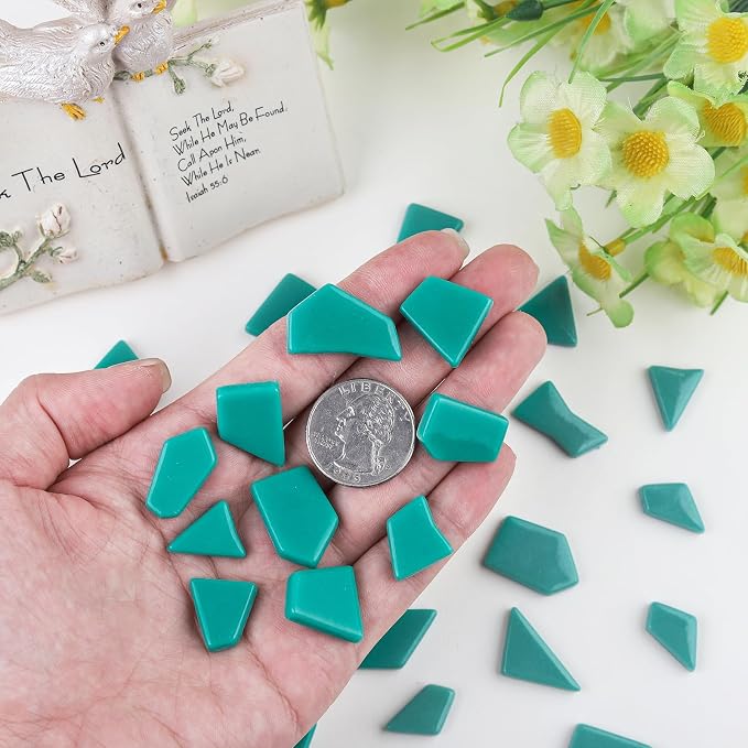 Youway Style Teal Glass Mosaic Tiles - Image 6