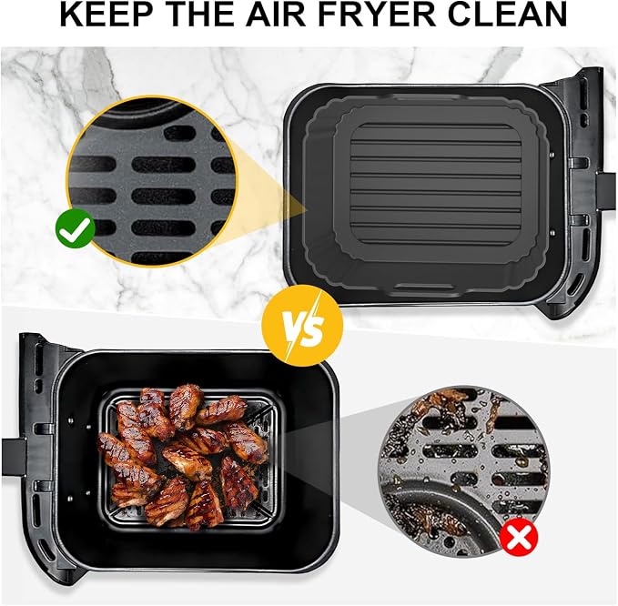 10QT Large Thickened Silicone Air Fryer Liners 2 Pack - Image 8
