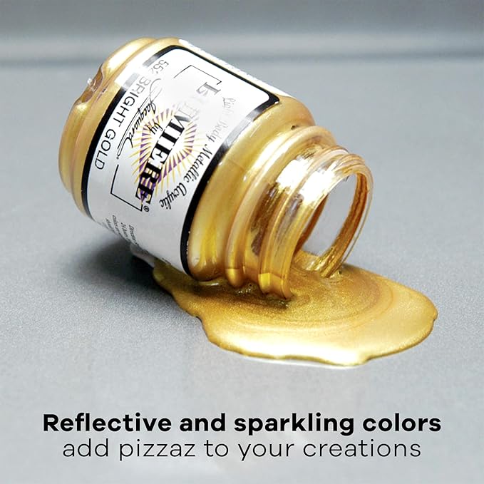 Jacquard Lumiere 2.25oz Fabric Paint Metallic Copper - Image 3
