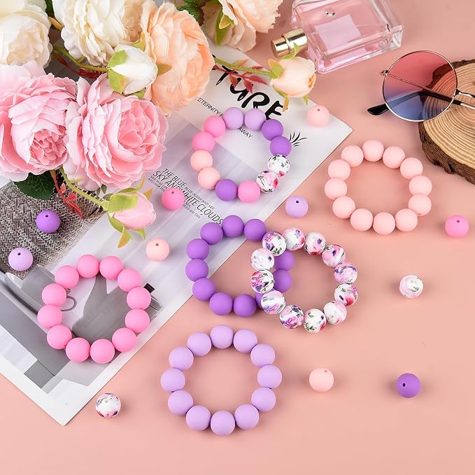 ASTARON 100 Pcs 15mm Silicone Beads - Image 6