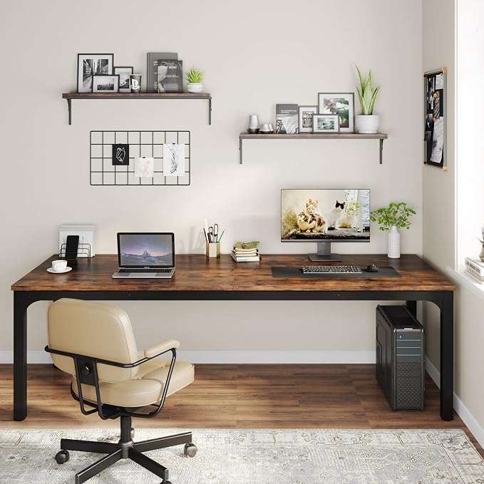 Tribesigns 78.7 Inches Extra Long Computer Desk 2 Person Desk, Double Long Desk - Image 3