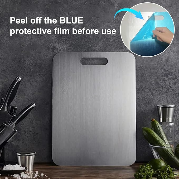 Titanium Cutting Boards for Kitchen,Katuchef Titanium Cutting Board,Non toxic Doubld-Side Available Chopping Boards, Easy to Clean and Store(3PCS-S+M+L)