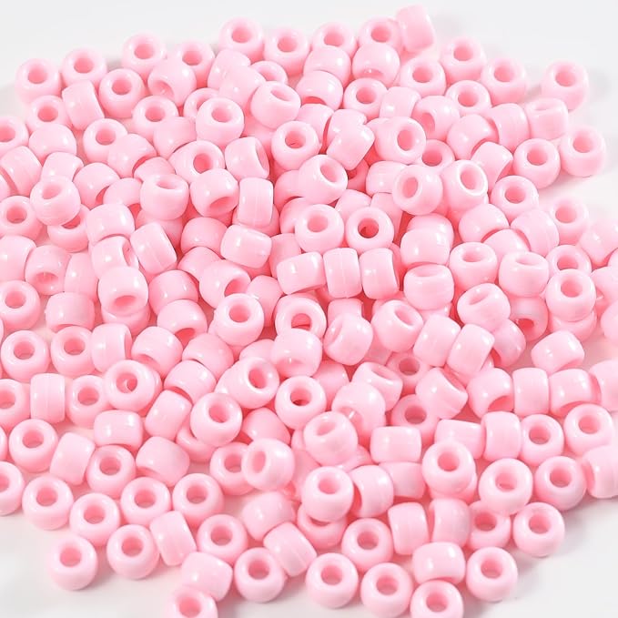 1000 Pcs Acrylic Pony Beads 6x9mm Bulk - Image 2
