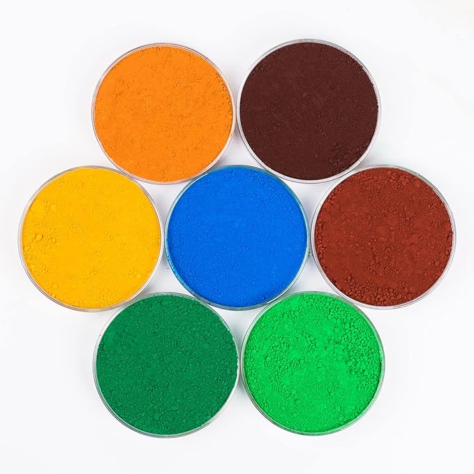 GOODTAKE Iron Oxide Powder, Green Cement Color Pigment Pastel Mortar Mix DIY Powder Manually Paving Concrete Mold Color Pigment Dye for Cement Mortar Grout (Green, 16 oz)