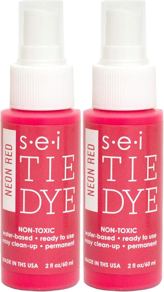 S.E.I. Neon Red Tie Dye Spray Bottle: 2oz. Non Toxic Fabric Dye Spray, DIY by SEI