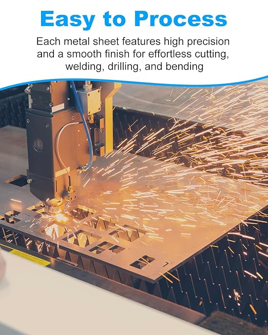 2 Pcs 16 Gauge Sheet Metal, 12" x 8" Cold Rolled Steel Plate Weldable Steel Sheet for Professional, Industrial, DIY Use
