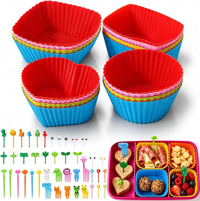 XANGNIER 104 Pcs Silicone Lunch Box Dividers by XANGNIER