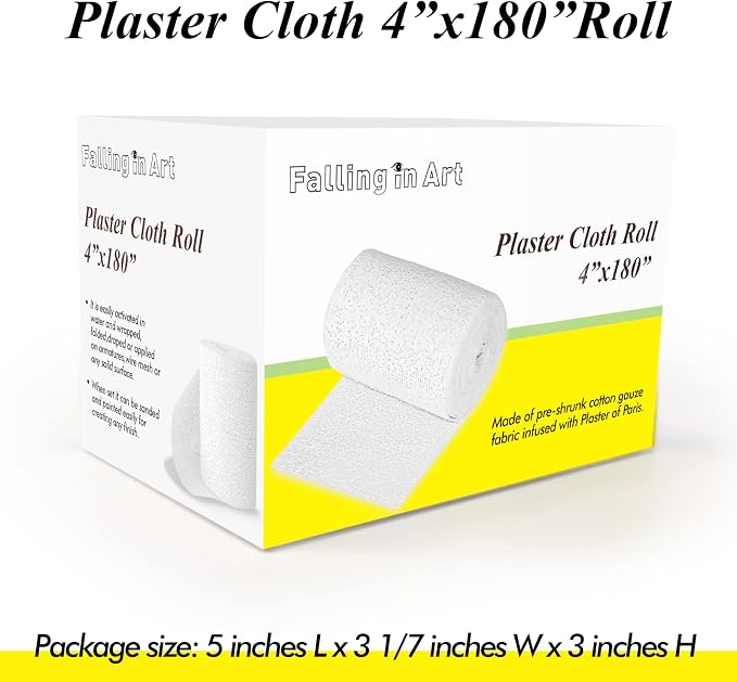 4'' x 180'' Plaster Cloth Gauze Bandages Rolls, 500gsm Plaster Strip | - Image 9
