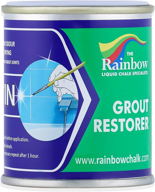 Grout Pen Ivory Grout Paint: Waterproof Tile Paint Grout Refresh Restorer for Floor, Kitchen & Bathroom Shower Tiles - Ivory - Can Size for Larger Projects - 125ml (4.2oz)