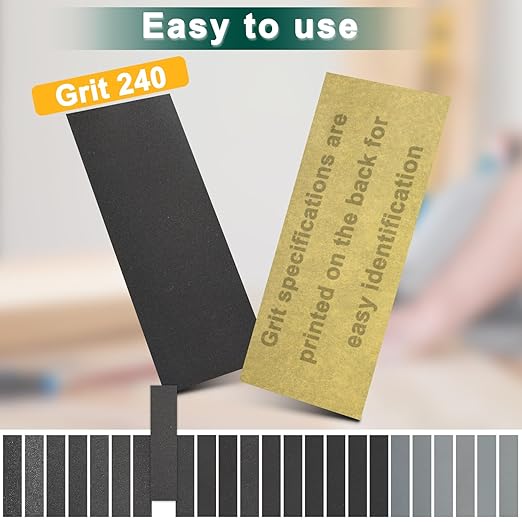 20PCS Sand Paper 240 Grit Sandpaper Sheets, 9 x 3.6 Inch Wet Dry Sandpaper Sheets, Sand Paper for Metal, Wood Furniture, Automotive and Crafts