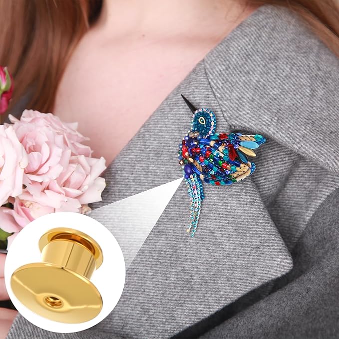 30 PCS Metal Locking Pin Backs for Enamel Pins, Pin Locks for Enamel Pins, Pin Backs Locking for Lapel Hat Badge