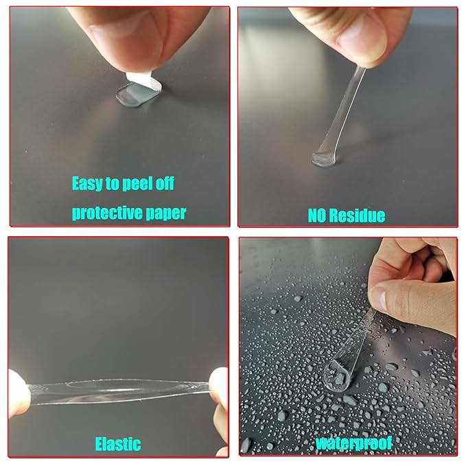 270 Pcs Sticky Tack Poster Stickers, Double Sided Sticky Round Clear Stickers, No Trace Poster Adhesive Putty Removable Waterproof Adhesive Dots for Festival Decoration Sticky Dot (0.31" X 0.51")