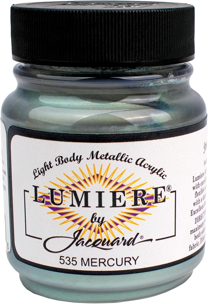 Jacquard Lumiere 2.25oz Fabric Paint Mercury by Jacquard