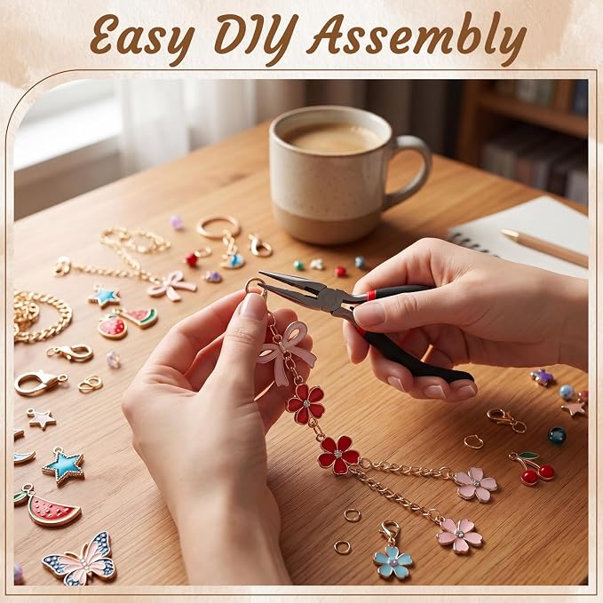 BESARME 230Pcs Keychain Making Kit - Image 4